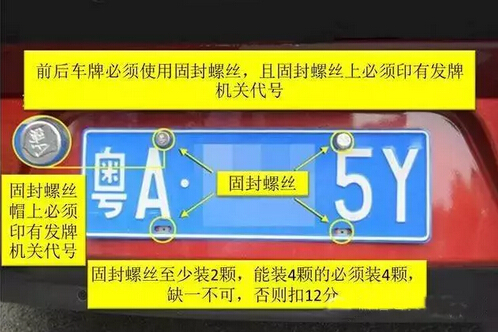 车牌螺帽丢失