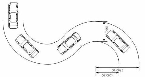 曲线行驶场地画法图片